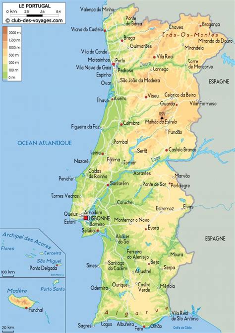 Carte du Portugal